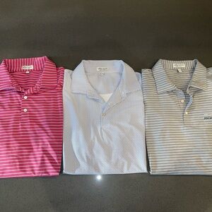 Lot of 3 men’s Peter Millar golf polos size XL Extra Large